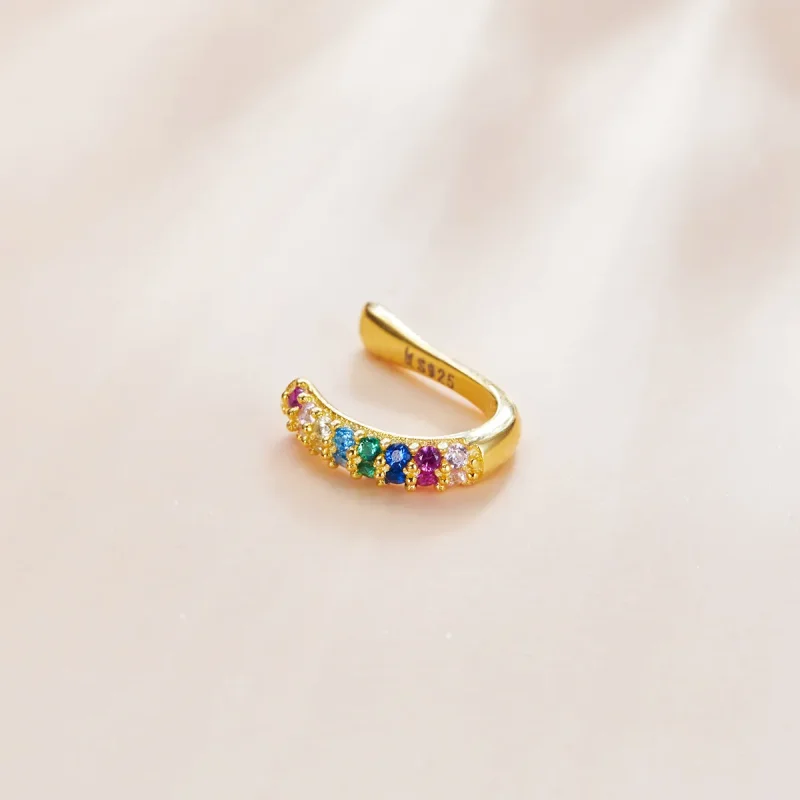 (image for) Pandora Style 18ct Gold Plated Ear Clip, Rainbow - SCE1101 - View 3
