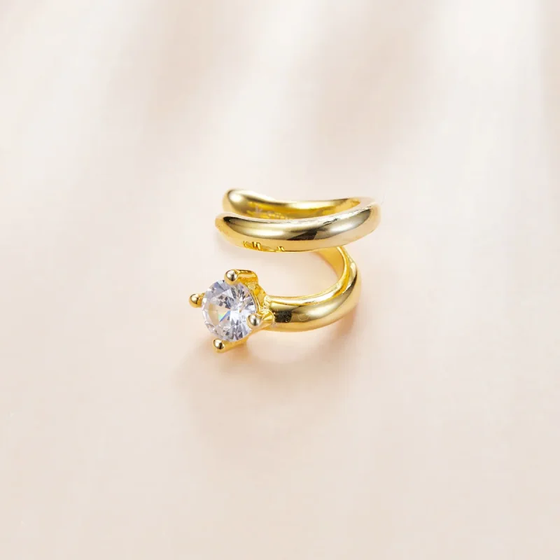 (image for) Pandora Style 18ct Gold Plated Ear Clip - SCE1076 - View 2