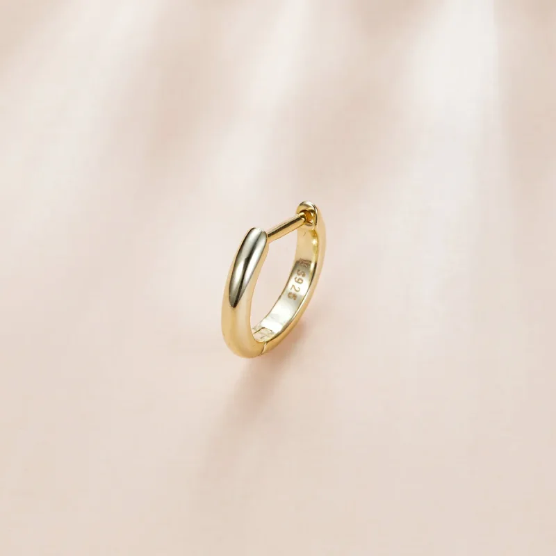 (image for) Pandora Style 18ct Gold Plated Hoop Earrings , Simplicity - SCE1093 - View 2