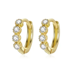 (image for) Pandora Style 18ct Gold Plated Hoop Earrings , Stylish - SCE1126