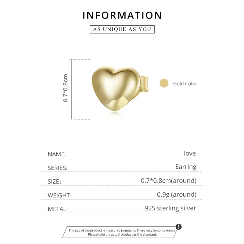 (image for) Pandora Style 18ct Gold Plated Stud Earrings, Loved - SCE1089 - View 2