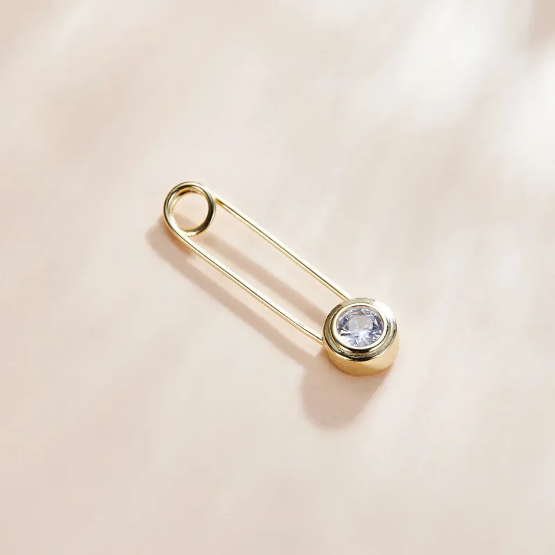 (image for) Pandora Style 18ct Gold Plated Stud Earrings, Snap-Pin Stud-Shine - SCE1087 - View 2