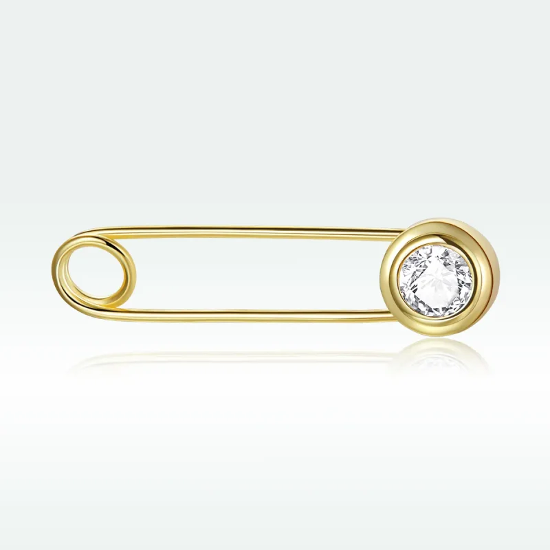 (image for) Pandora Style 18ct Gold Plated Stud Earrings, Snap-Pin Stud-Shine - SCE1087 - View 5