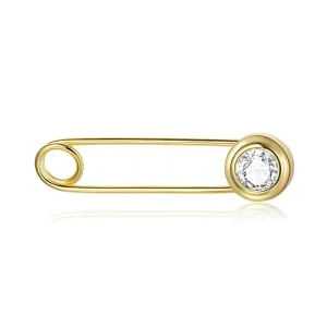(image for) Pandora Style 18ct Gold Plated Stud Earrings, Snap-Pin Stud-Shine - SCE1087