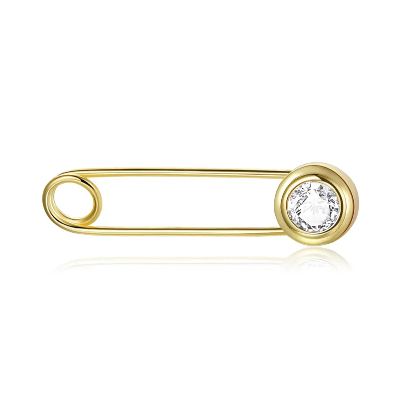 (image for) Pandora Style 18ct Gold Plated Stud Earrings, Snap-Pin Stud-Shine - SCE1087 - Product Image