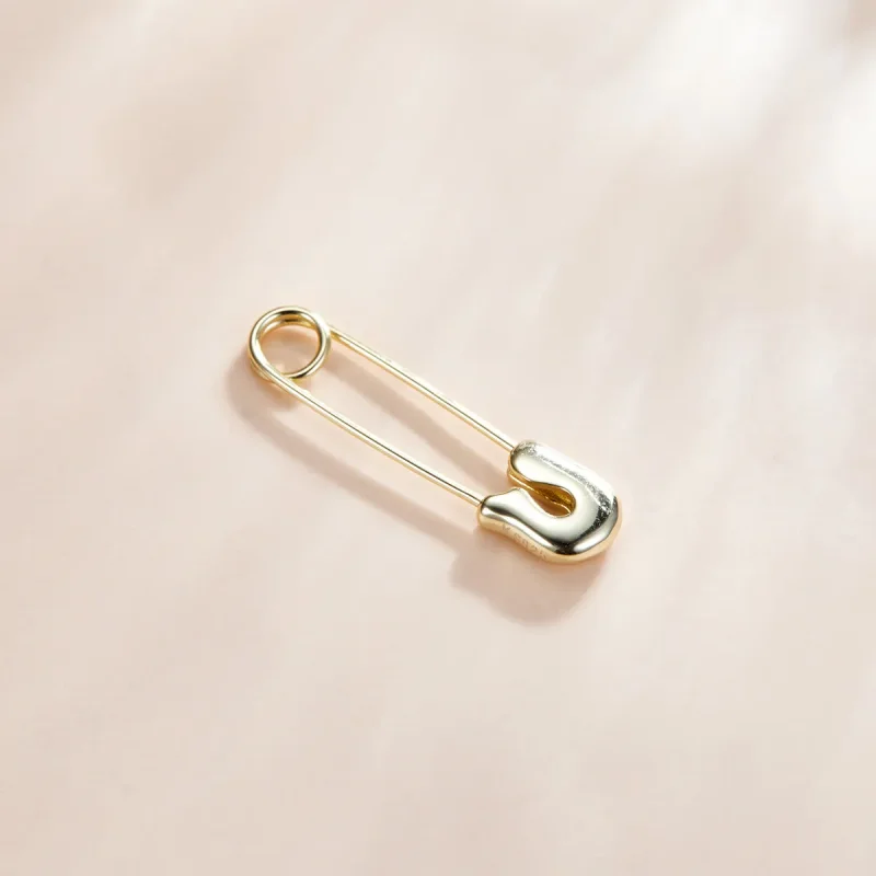 (image for) Pandora Style 18ct Gold Plated Stud Earrings, Snap-Pin Stud-Simple - SCE1086 - View 2