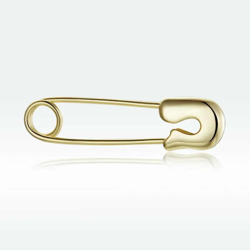 (image for) Pandora Style 18ct Gold Plated Stud Earrings, Snap-Pin Stud-Simple - SCE1086 - View 5