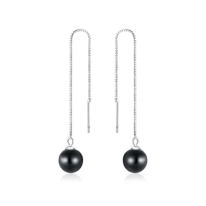 (image for) Pandora Style Silver Dangle Earrings, Agate - SCE878