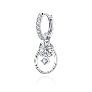 (image for) Pandora Style Silver Dangle Earrings, Bow - BSE332-H