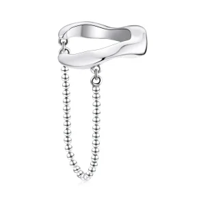 (image for) Pandora Style Silver Dangle Earrings, Chain - SCE1120