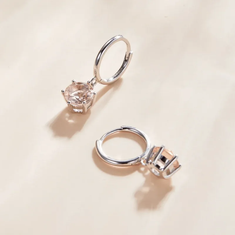 (image for) Pandora Style Silver Dangle Earrings, Cz - SCE1020-CG - View 2