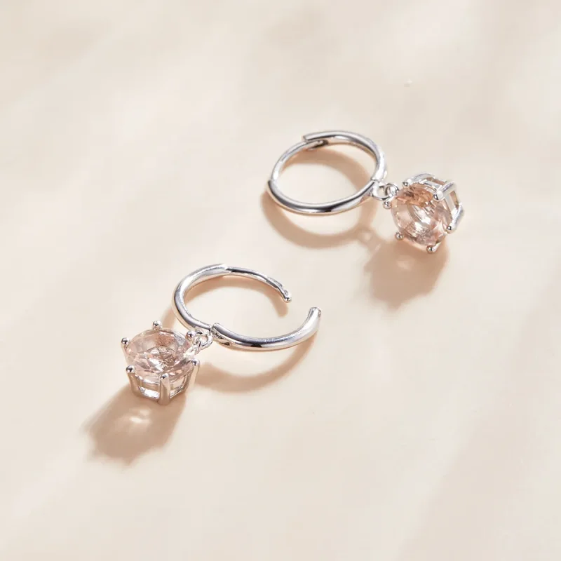 (image for) Pandora Style Silver Dangle Earrings, Cz - SCE1020-CG - View 3