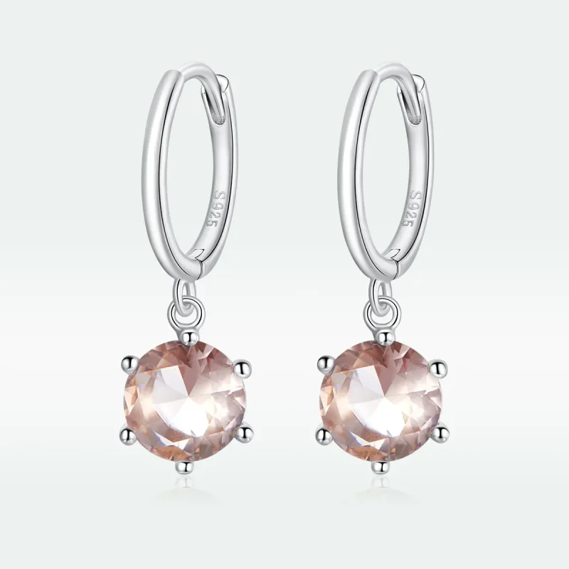 (image for) Pandora Style Silver Dangle Earrings, Cz - SCE1020-CG - View 5