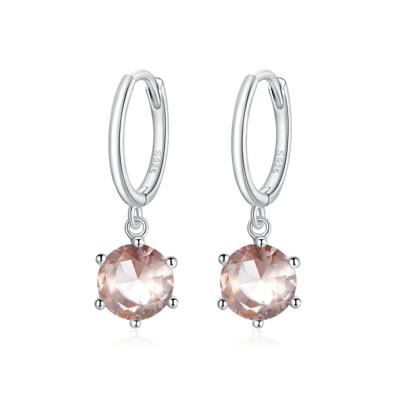 (image for) Pandora Style Silver Dangle Earrings, Cz - SCE1020-CG - Product Image