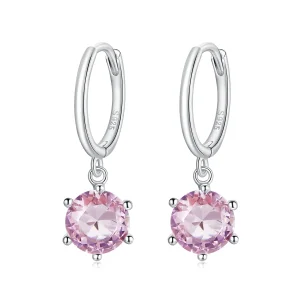 (image for) Pandora Style Silver Dangle Earrings, Cz - SCE1020-PK