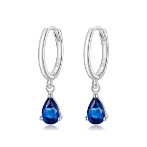 (image for) Pandora Style Silver Dangle Earrings, Drop - SCE1018-BU