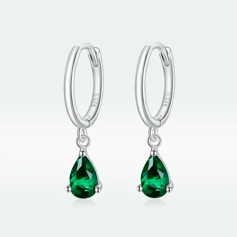 (image for) Pandora Style Silver Dangle Earrings, Drop - SCE1018-GN - View 5