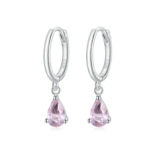 (image for) Pandora Style Silver Dangle Earrings, Drop - SCE1018-PK