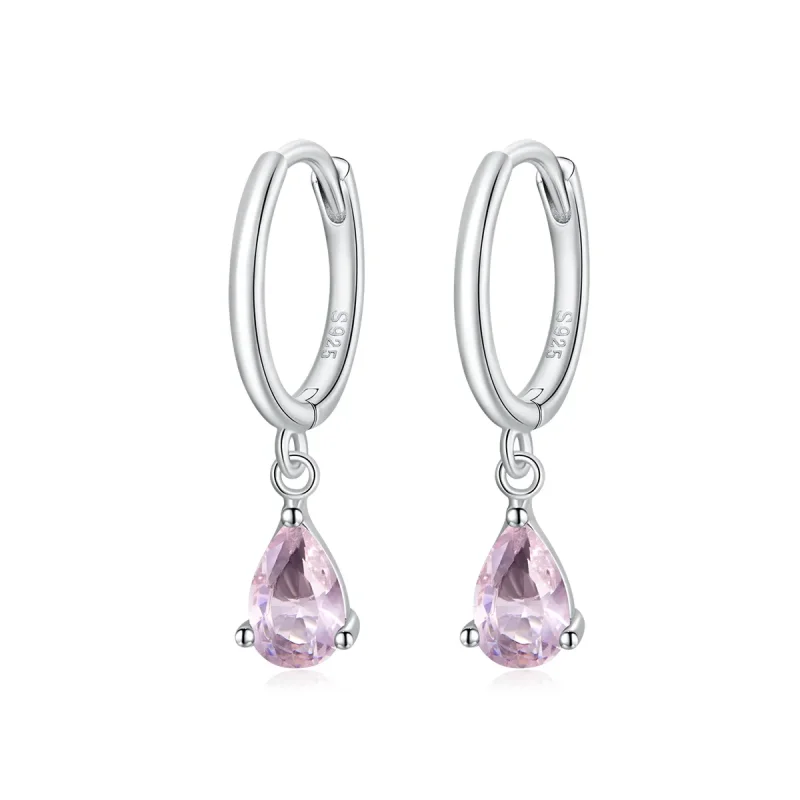 (image for) Pandora Style Silver Dangle Earrings, Drop - SCE1018-PK - Product Image