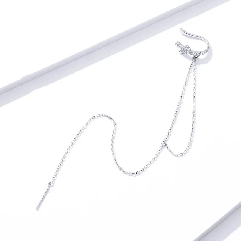 (image for) Pandora Style Silver Dangle Earrings, Fresh Grass - BSE363 - View 4