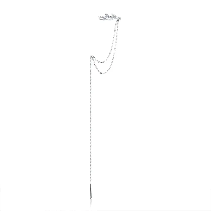 (image for) Pandora Style Silver Dangle Earrings, Fresh Grass - BSE363 - Product Image