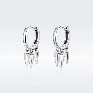 (image for) Pandora Style Silver Dangle Earrings, Geometric - SCE779