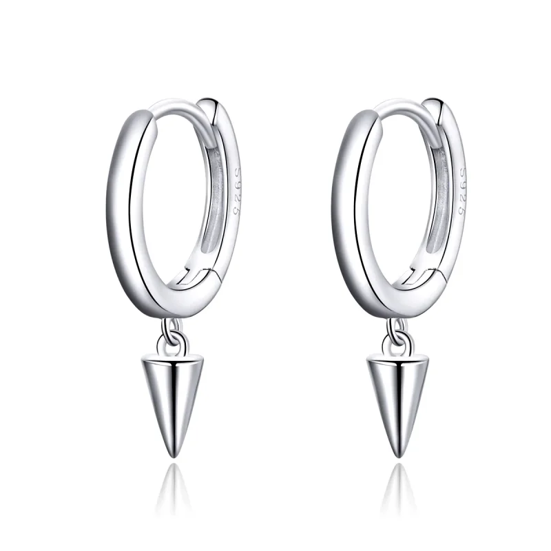 (image for) Pandora Style Silver Dangle Earrings, Geometry - SCE744 - Product Image
