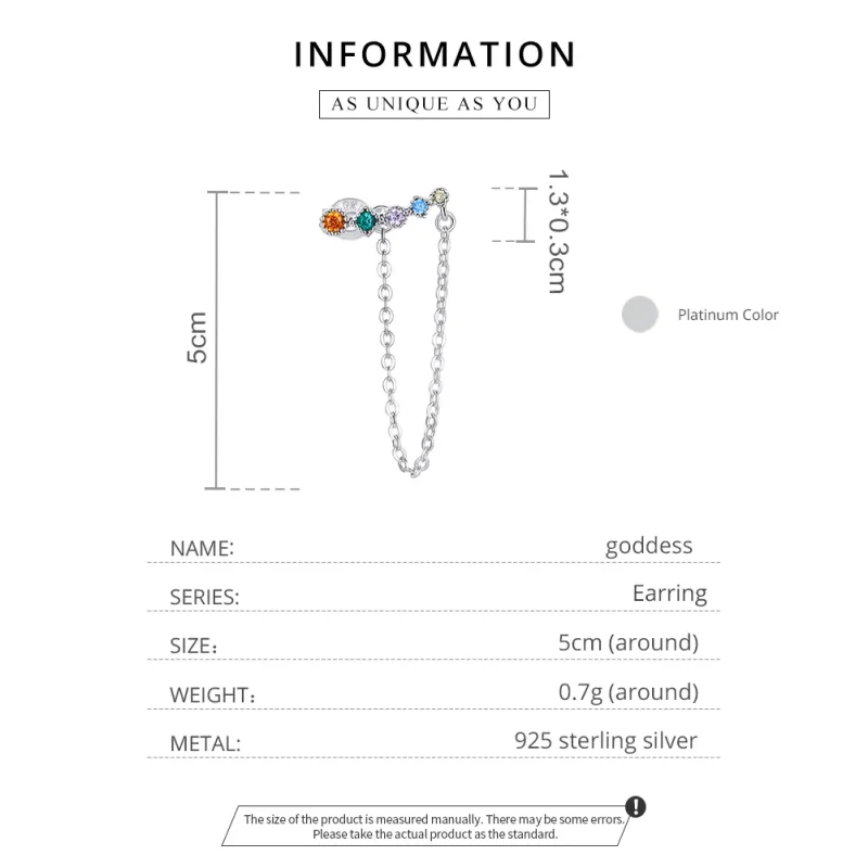 (image for) Pandora Style Silver Dangle Earrings, Goddess - SCE1067 - View 3