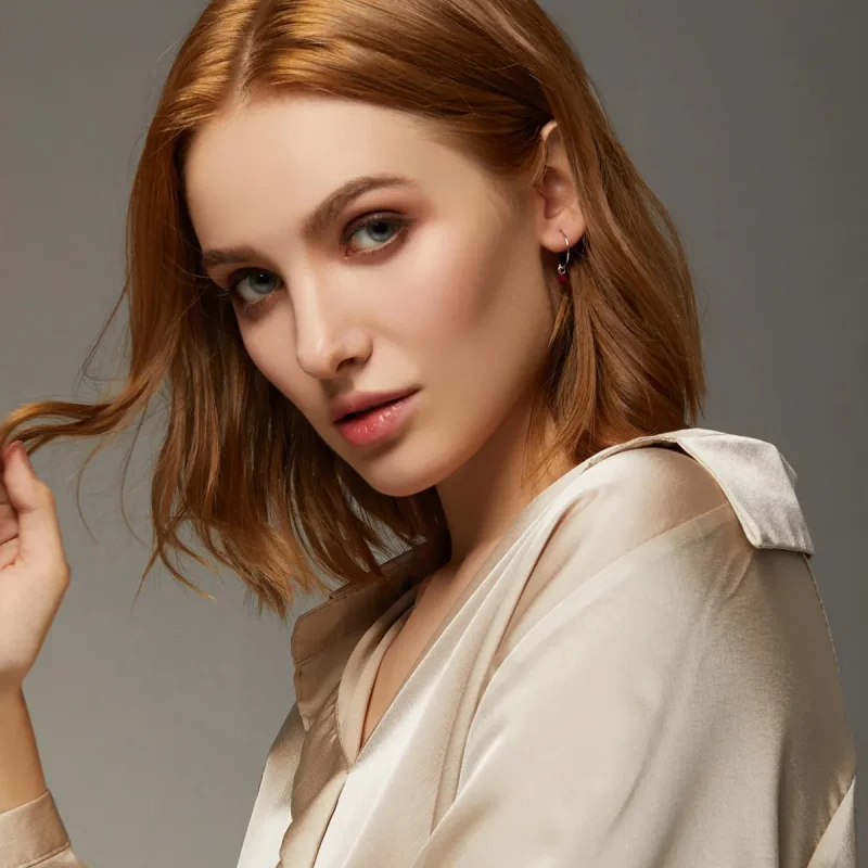 (image for) Pandora Style Silver Dangle Earrings, Heart - BSE317 - View 6