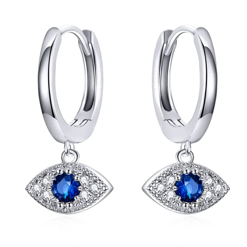 (image for) Pandora Style Silver Dangle Earrings, Lucky Eyes - BSE274 - Product Image