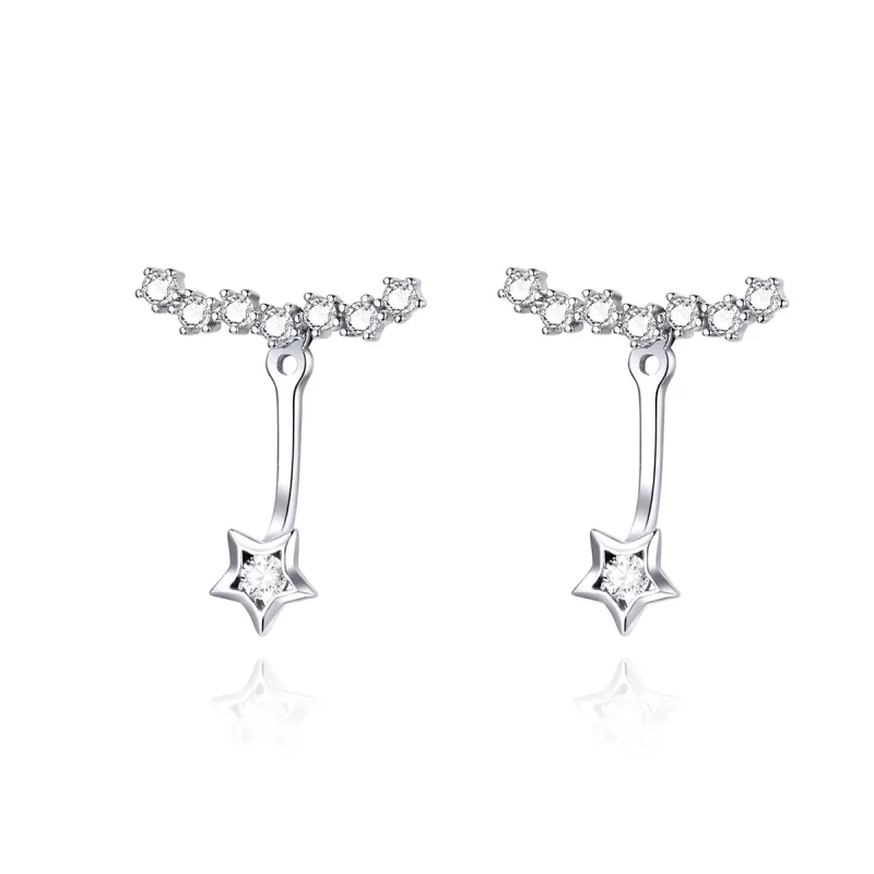 (image for) Pandora Style Silver Dangle Earrings, Reminiscences - BSE175 - Product Image