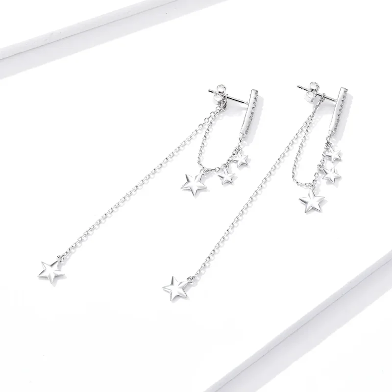 (image for) Pandora Style Silver Dangle Earrings, Shining Mango - BSE349 - View 2