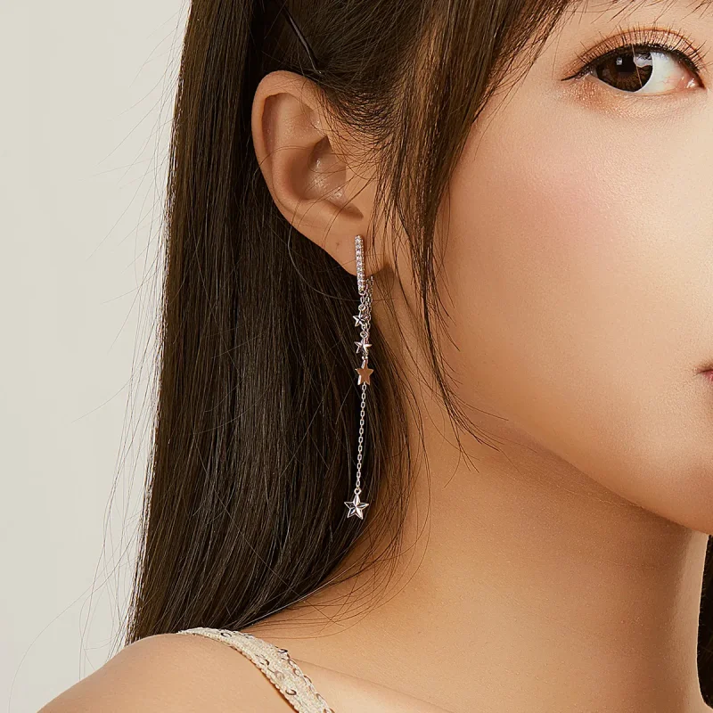 (image for) Pandora Style Silver Dangle Earrings, Shining Mango - BSE349 - View 6