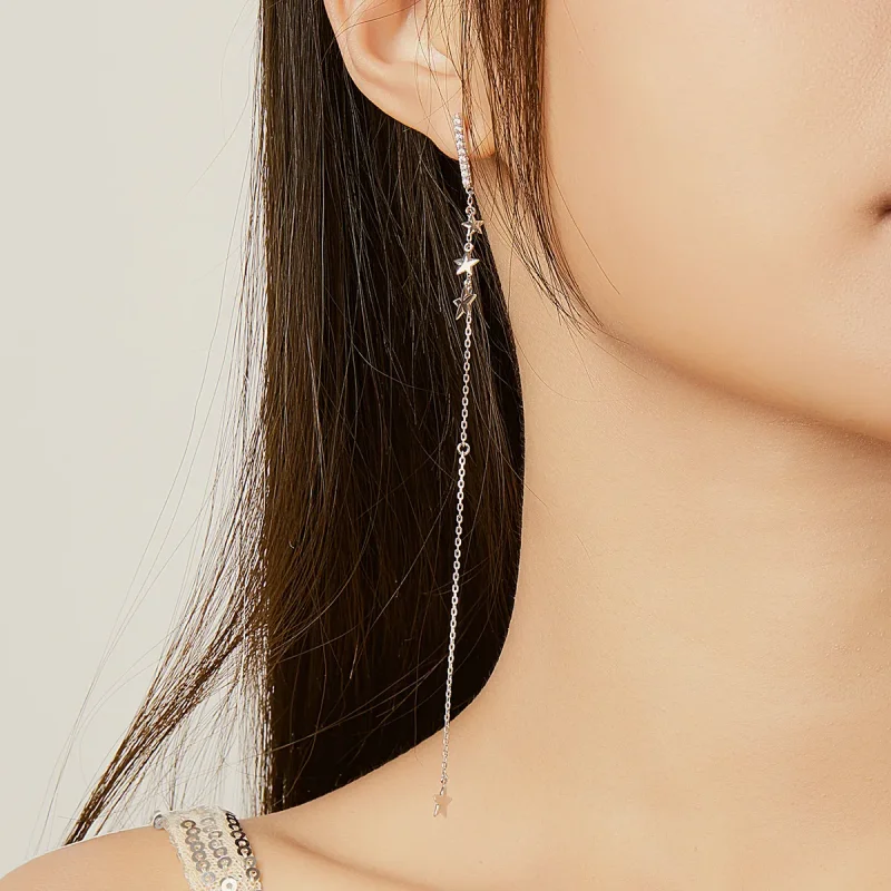 (image for) Pandora Style Silver Dangle Earrings, Shining Mango - BSE349 - View 9