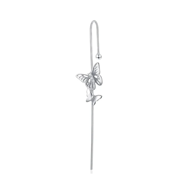 (image for) Pandora Style Silver Dangle Earrings, Stylish Ear Needles - SCE1132 - Product Image