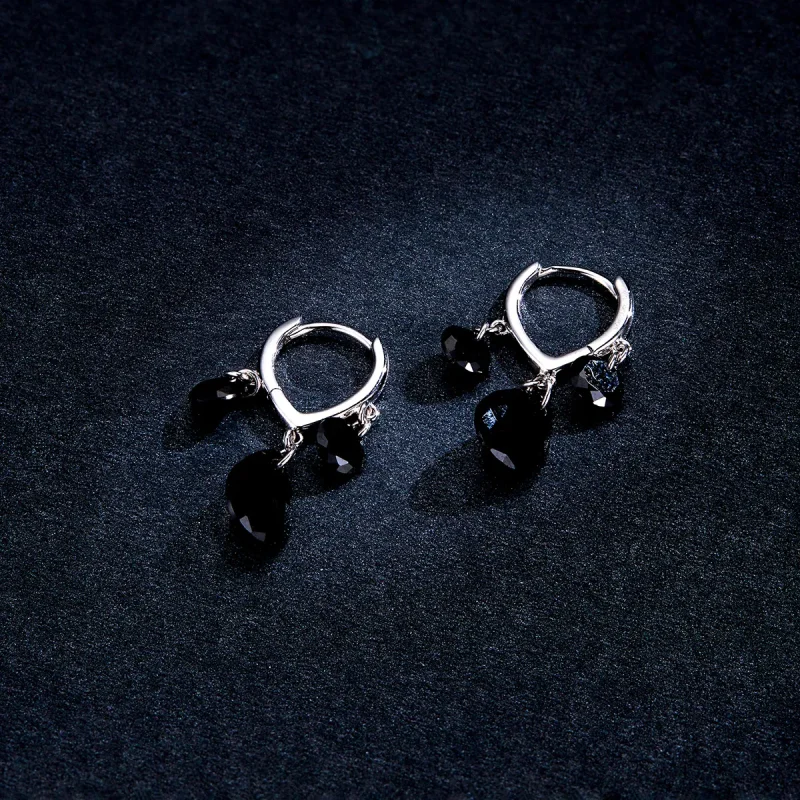 (image for) Pandora Style Silver Dangle Earrings, Water Drop - BSE401 - View 5