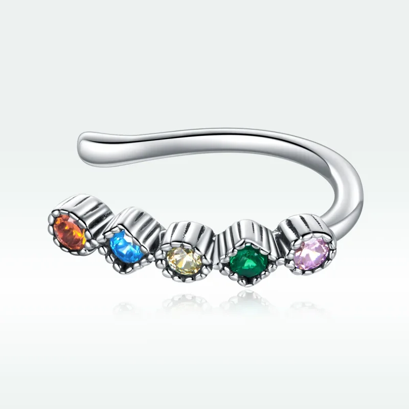 (image for) Pandora Style Silver Ear Clip, Colorful - SCE1064 - View 4