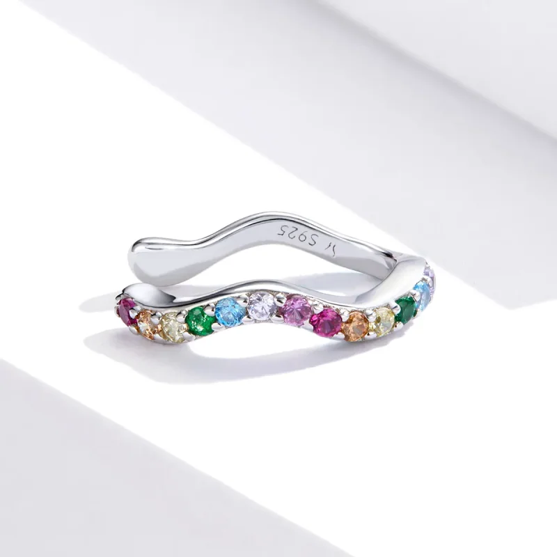 (image for) Pandora Style Silver Ear Clip, Rainbow - SCE894 - View 3