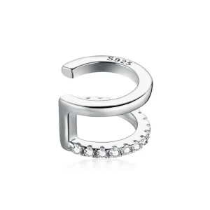 (image for) Pandora Style Silver Ear Clip, Simple - SCE994-A