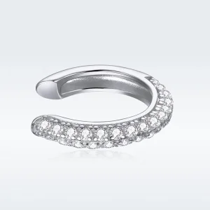 (image for) Pandora Style Silver Ear Clip, Simple - SCE996-A