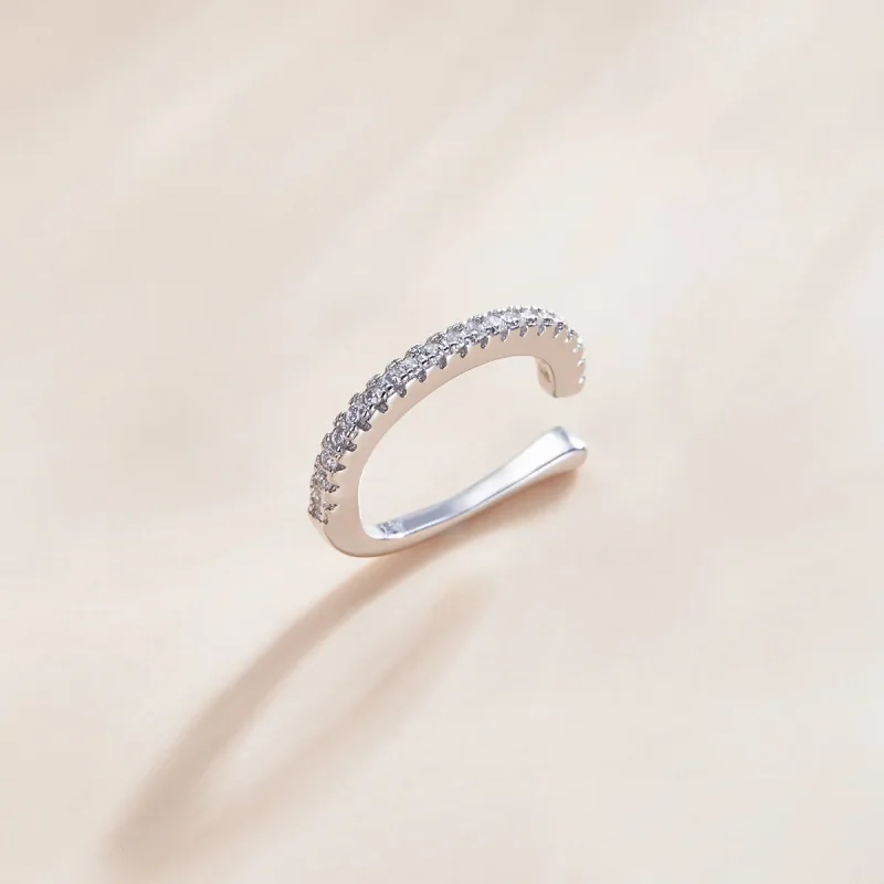 (image for) Pandora Style Silver Ear Clip, Single Ear Clip - SCE1022 - View 3