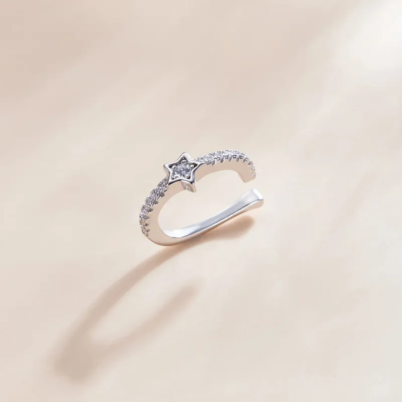 (image for) Pandora Style Silver Ear Clip, Single Ear Clip - SCE1024 - View 3