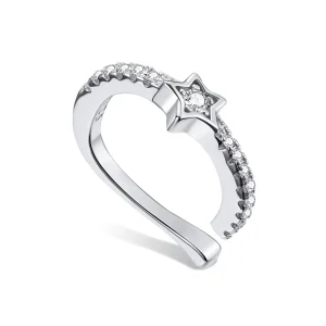 (image for) Pandora Style Silver Ear Clip, Single Ear Clip - SCE1024