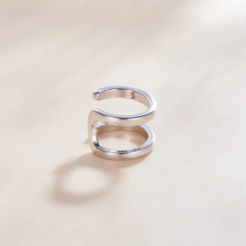 (image for) Pandora Style Silver Ear Clip, Single Ear Clip - SCE1025 - View 2