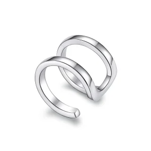 (image for) Pandora Style Silver Ear Clip, Single Ear Clip - SCE1025