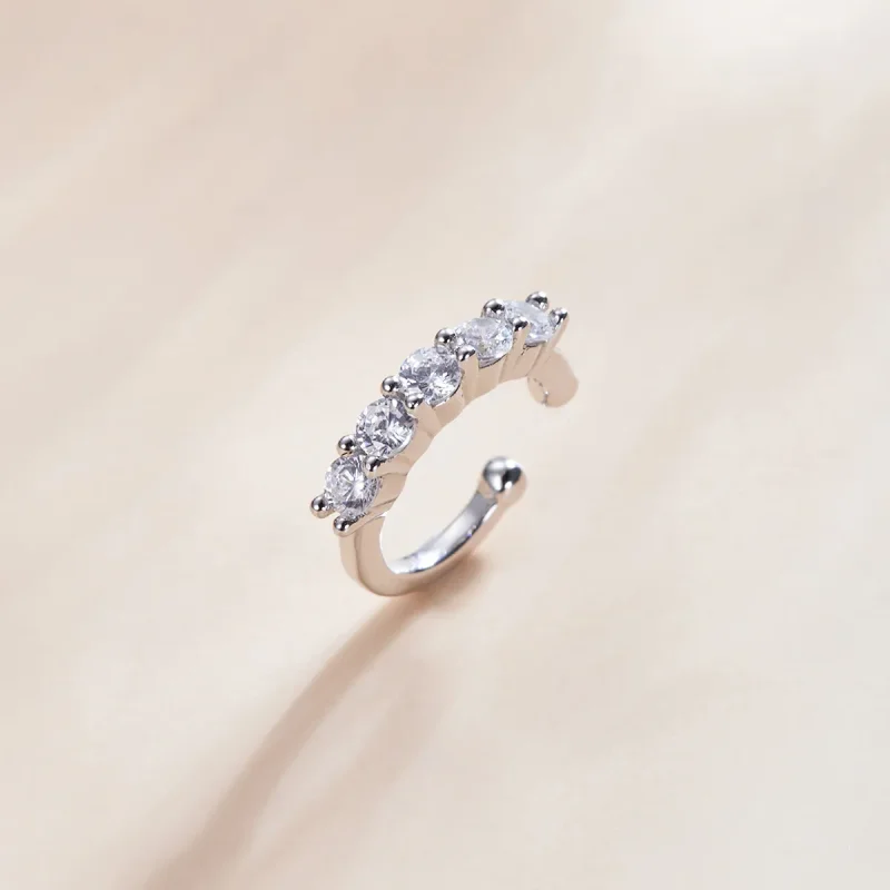 (image for) Pandora Style Silver Ear Clip, Single Ear Clip - SCE1026 - View 3