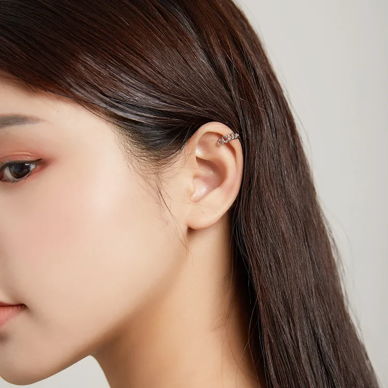 (image for) Pandora Style Silver Ear Clip, Single Ear Clip - SCE1027 - View 4