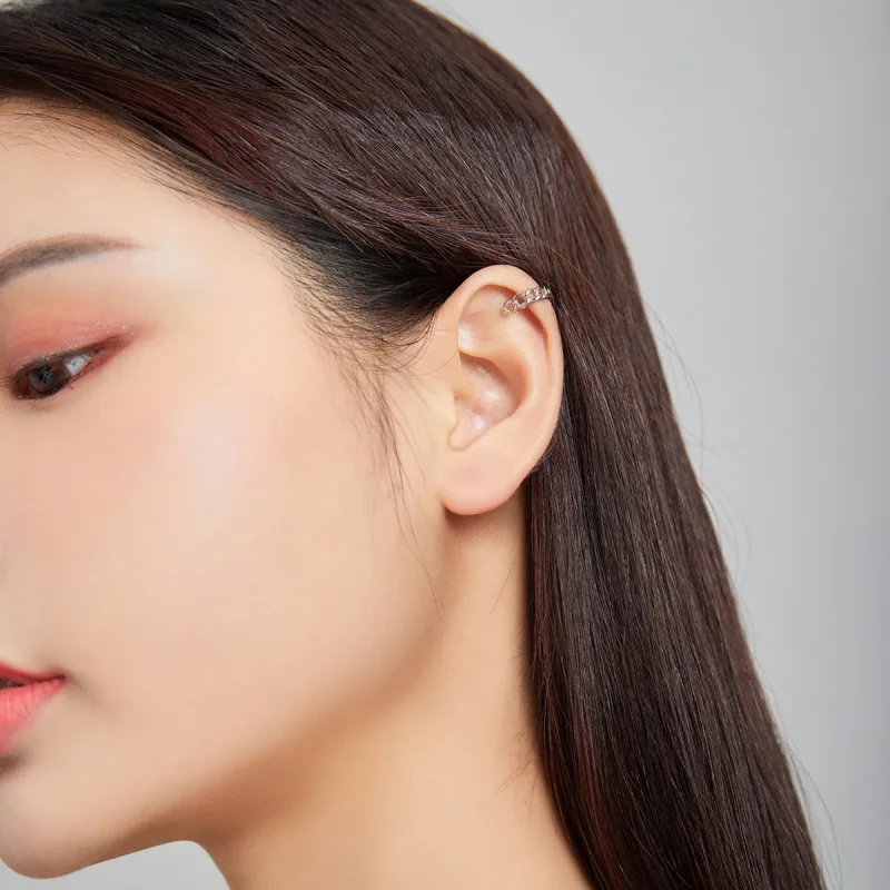 (image for) Pandora Style Silver Ear Clip, Single Ear Clip - SCE1027 - View 5