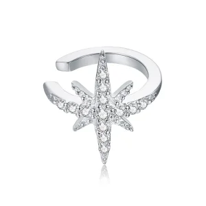 (image for) Pandora Style Silver Ear Clip, Star - SCE999-A