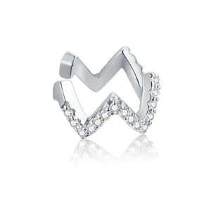(image for) Pandora Style Silver Ear Clip, Wave - SCE995-A
